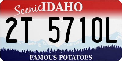 ID license plate 2T5710L