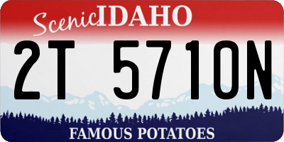 ID license plate 2T5710N