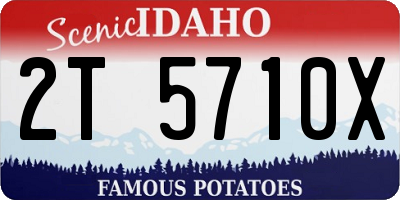ID license plate 2T5710X
