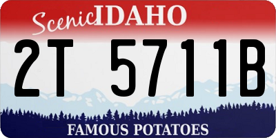 ID license plate 2T5711B
