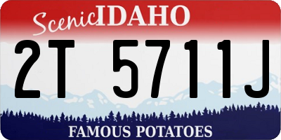 ID license plate 2T5711J