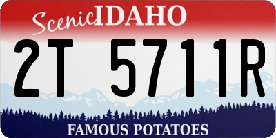 ID license plate 2T5711R