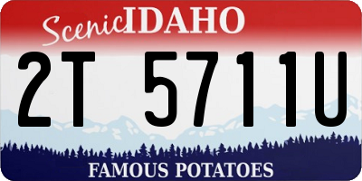 ID license plate 2T5711U