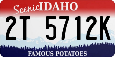 ID license plate 2T5712K