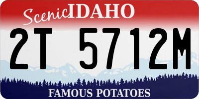 ID license plate 2T5712M