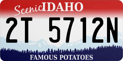 ID license plate 2T5712N