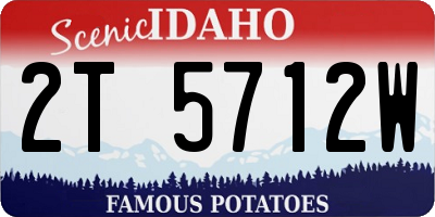 ID license plate 2T5712W