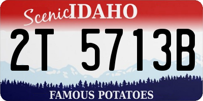ID license plate 2T5713B