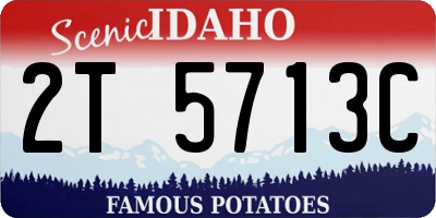 ID license plate 2T5713C