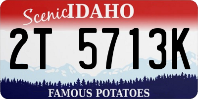 ID license plate 2T5713K