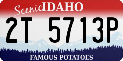 ID license plate 2T5713P