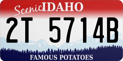 ID license plate 2T5714B