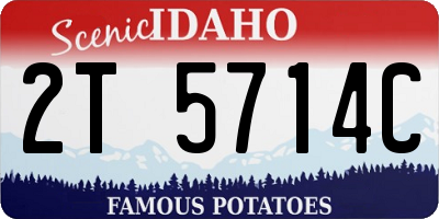 ID license plate 2T5714C