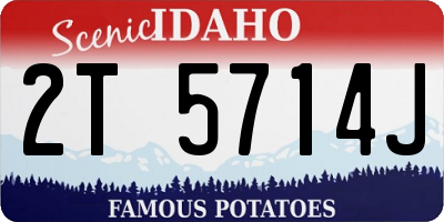 ID license plate 2T5714J