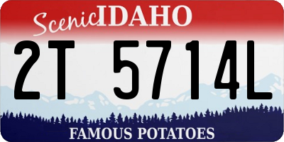 ID license plate 2T5714L