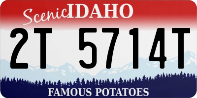 ID license plate 2T5714T