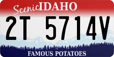 ID license plate 2T5714V
