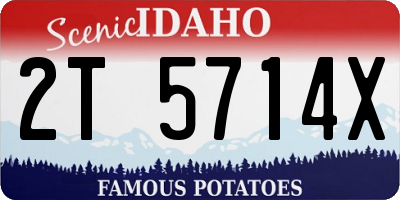 ID license plate 2T5714X