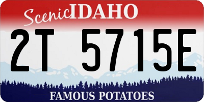 ID license plate 2T5715E