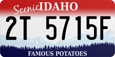 ID license plate 2T5715F