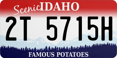 ID license plate 2T5715H