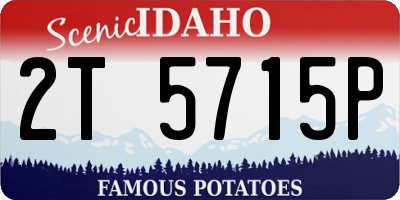 ID license plate 2T5715P