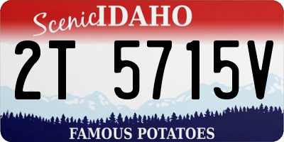 ID license plate 2T5715V