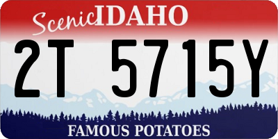 ID license plate 2T5715Y