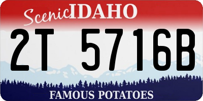 ID license plate 2T5716B