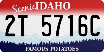 ID license plate 2T5716C