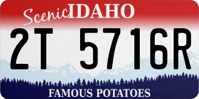 ID license plate 2T5716R