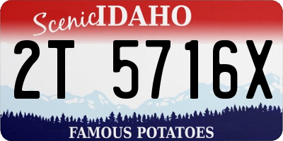ID license plate 2T5716X
