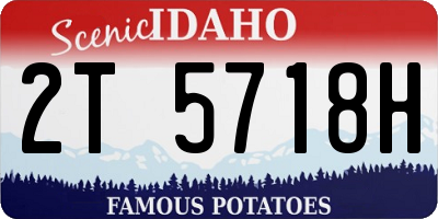 ID license plate 2T5718H
