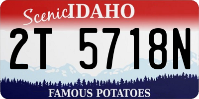 ID license plate 2T5718N