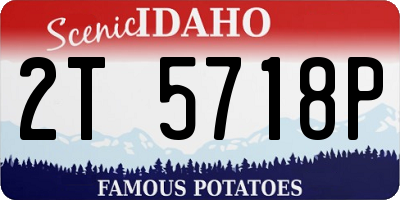 ID license plate 2T5718P