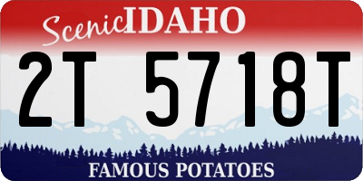ID license plate 2T5718T