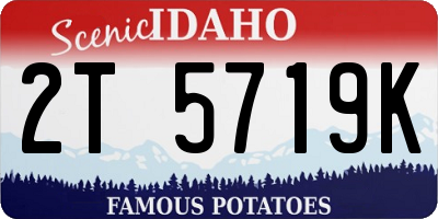 ID license plate 2T5719K