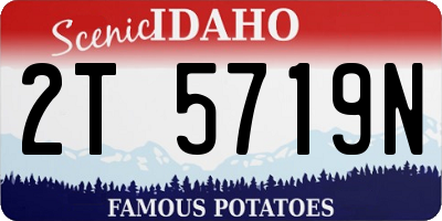 ID license plate 2T5719N