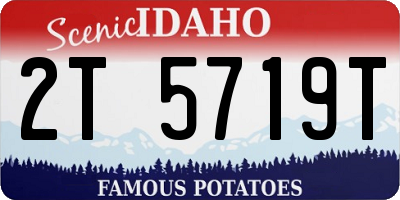 ID license plate 2T5719T
