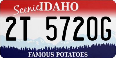 ID license plate 2T5720G