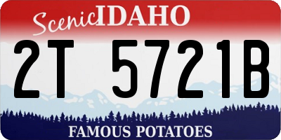ID license plate 2T5721B