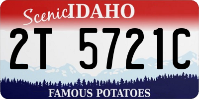 ID license plate 2T5721C