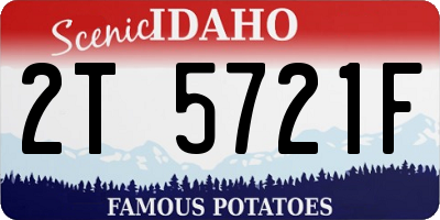 ID license plate 2T5721F