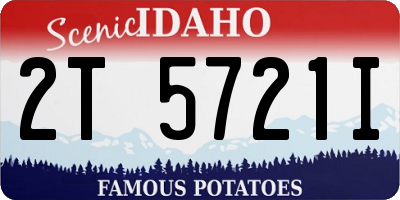 ID license plate 2T5721I
