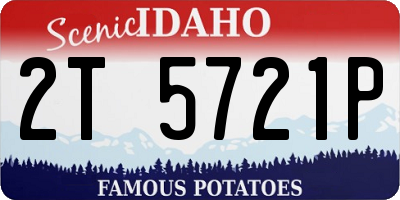 ID license plate 2T5721P