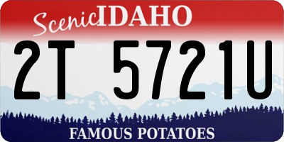 ID license plate 2T5721U