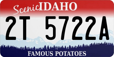 ID license plate 2T5722A