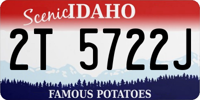 ID license plate 2T5722J