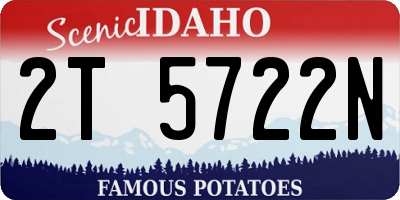 ID license plate 2T5722N