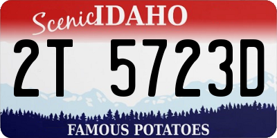 ID license plate 2T5723D